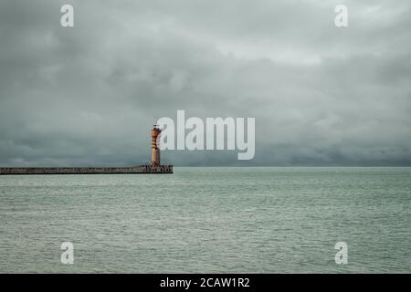 Faro di Feu de Saint-Pol a Dunkerque, Francia Foto Stock