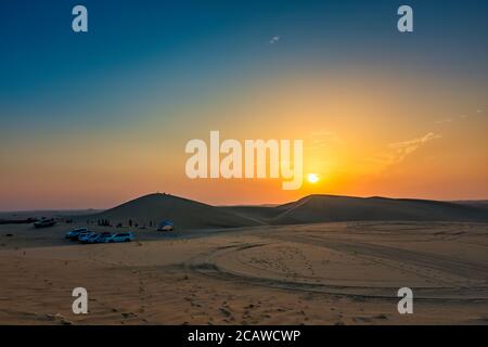 Splendida vista sul deserto in al Hofuf Arabia Saudita. Foto Stock