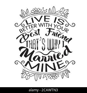 Citazione di amicizia e dicendo buono per poster. Vivere è meglio con il tuo migliore amico. Illustrazione Vettoriale