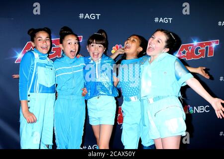 LOS ANGELES - AGOSTO 13: GForce al 'America's Got Talent' Season 14 Live Show Red Carpet al Dolby Theatre il 13 agosto 2019 a Los Angeles, CA Foto Stock