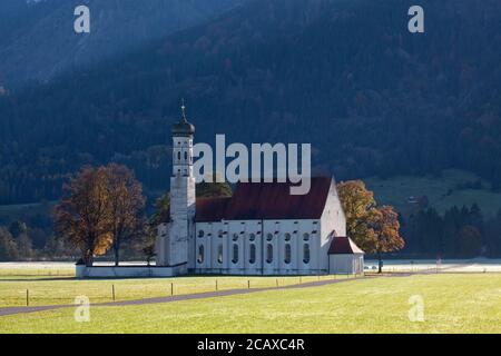 Geografia / viaggio, Germania, Baviera, Schwangau, chiesa di San Coloman vicino a Schwangau, Allgaeu, diritti aggiuntivi-clearance-Info-non-disponibile Foto Stock