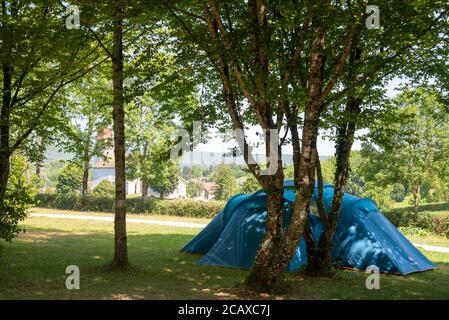 Campeggio du Git a Monnet la Ville, Giura, Francia Foto Stock