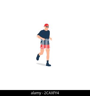 Un logo/carattere Runner semplice Illustrazione Vettoriale