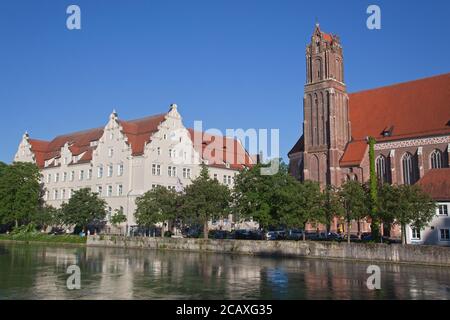 Geografia/viaggio, Germania, Baviera, Landshut, con Chiesa dello Spirito Santo, Landshut, bassa Baviera, diritti aggiuntivi-clearance-Info-non-disponibile Foto Stock