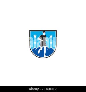 Logo Runner / Trail Runner Illustrazione Vettoriale