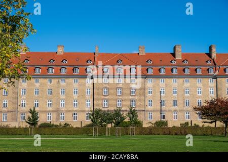 Architettura locale dal Kings Garden Park, Copenhagen, Danimarca Foto Stock