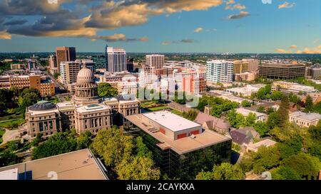 Città degli alberi Boise centro quartiere Foto Stock