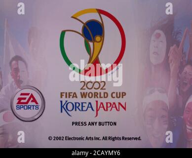2002 Coppa del mondo FIFA Corea Giappone - Nintendo Gamecube Videogioco - solo per uso editoriale Foto Stock