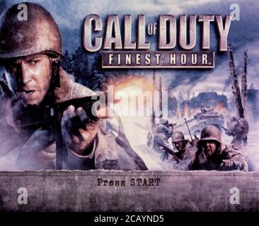 Call of Duty Finest Hour - Nintendo Gamecube Videogioco - solo per uso editoriale Foto Stock