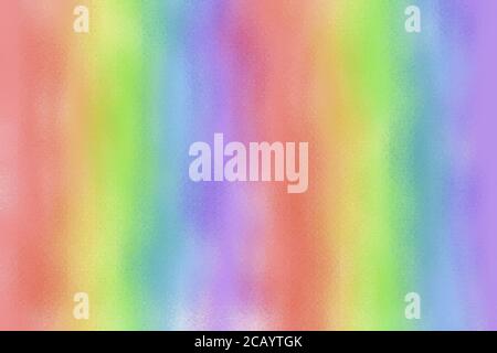 Strisce arcobaleno verticali sfocate e testurizzate formano questo sfondo, grafica di sfondo con spazio per aggiungere testo, copia Foto Stock