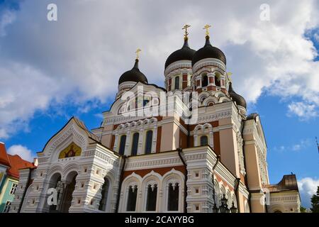 Alexander Nevsky Cathedral (Aleksander Nevski katedraal) è una cattedrale ortodossa situata nel centro storico di Tallinn, in Estonia Foto Stock
