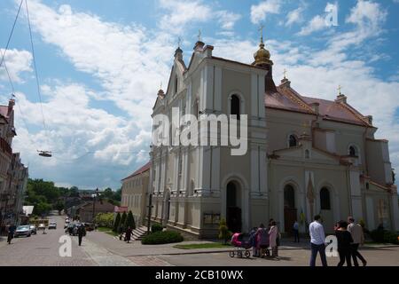 Drohobych, Ucraina - Chiesa della Santissima Trinità. Un famoso sito storico a Drohobych, Lviv Oblast, Ucraina. Foto Stock