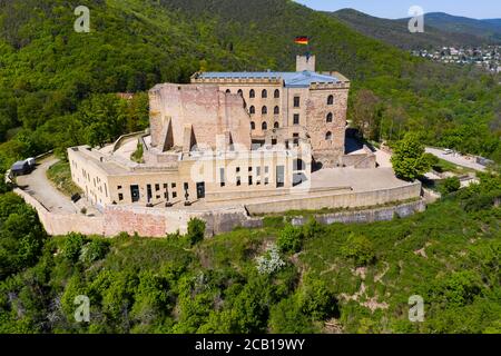 Veduta aerea, Castello di Hambach, Hambach, Neustadt an der Weinstrasse, Renania-Palatinato, Germania Foto Stock