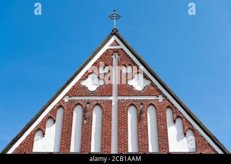 Mattone, cattedrale, chiesa vescovile della diocesi luterana evangelica di lingua svedese di Borga, Porvoo, Finlandia Foto Stock