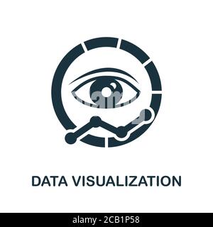 Icona visualizzazione dati. Elemento semplice della raccolta di business intelligence. Icona di visualizzazione dei dati creativi per il web design, i modelli Illustrazione Vettoriale