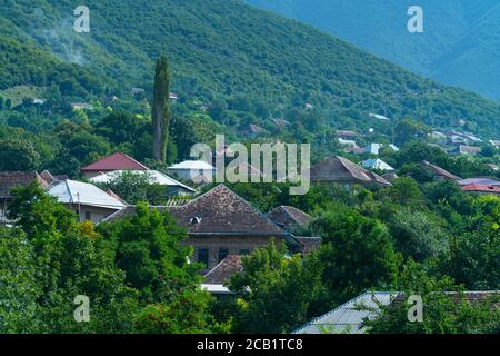 Città di Shaki, Azerbaigian, Medio Oriente Foto Stock