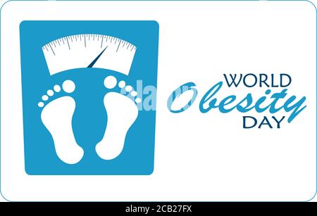 Illustrazione vettoriale per la Giornata Mondiale dell'obesità. Illustrazione Vettoriale