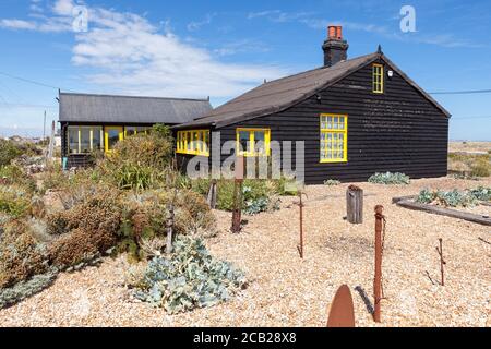 Prospect Cottage and Garden, Dungeness, casa del compianto artista e regista Derek Jarman, Kent, Inghilterra, Regno Unito, GB Foto Stock