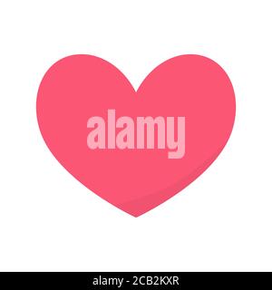 Icona di silhouette a cuore per uno stile piatto alla moda per il design grafico, sito web. Illustrazione di stock Vector. Illustrazione Vettoriale