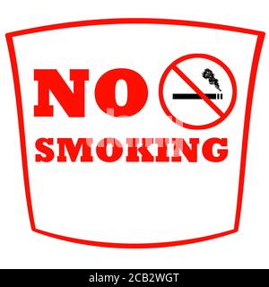 striscione per non fumare con cartello per non fumare Foto Stock