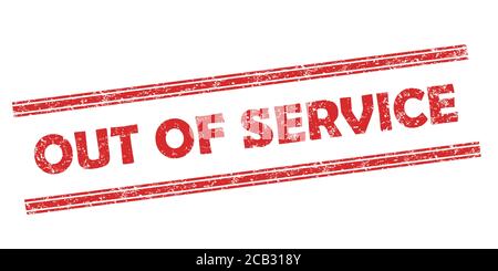 ut del Service Rubber Stamp Red Notice Foto Stock