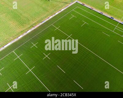 4G Inghilterra Rugby Pitch, Derby Foto Stock