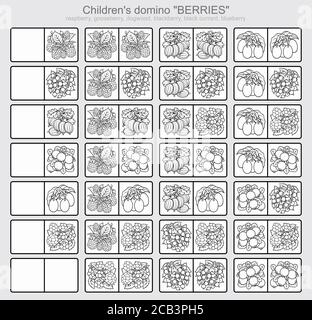 I bambini dominano. Immagini con frutta Illustrazione Vettoriale