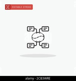 Vettore icona bean. Icona bean per la presentazione. Illustrazione Vettoriale