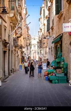 Passerella della Valetta (Malta, 2013) Foto Stock