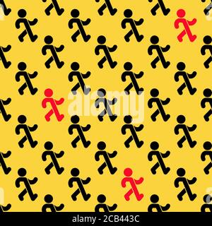 Sequenza di passeggiata senza giunture. Sfondo Promenade. Struttura dell'icona del sunter. Illustrazione vettoriale Illustrazione Vettoriale