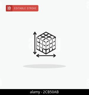 Vettore icona Rubik. Icona Rubik per la presentazione. Illustrazione Vettoriale