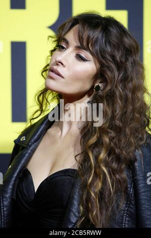 LOS ANGELES - LUGLIO 10: Sarah Shahi al 'Stuber' Premiere al Regal LA Live il 10 Luglio 2019 a Los Angeles, CA Foto Stock