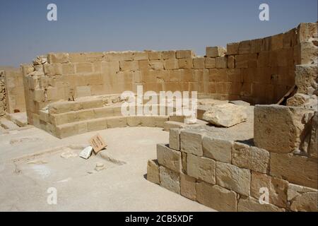 San Nilos (chiesa Chiesa Orientale) in Mamshit dal IV secolo d.c. Mamshit è il Nabatean città di Memphis. Nel periodo Nabatean, Mamshit era imp Foto Stock