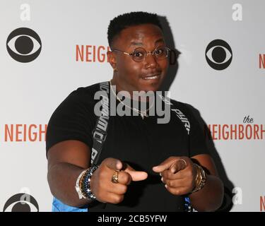 LOS ANGELES - NOV 18: Marcel Spears al The Neighbohood celebra l'episodio "Welcome to Bowling" al Pinz Bowling Alley il 18 novembre 2019 a Studio City, California Foto Stock