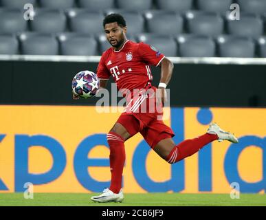 Monaco di Baviera, Germania, 8 agosto 2020, Serge GNABRY, FCB 22 nel Champions League match FC BAYERN MUENCHEN - FC CHELSEA in der 1.Bundesliga, Saison 2019/2020, © Peter Schatz / Alamy Stock Photos / Stefan Matzke/Sampics/Pool importante: NESSUNA VENDITA SECONDARIA (RI-) ENTRO 48 ore DOPO IL KICK-off nazionale e internazionale News-Agenzie SOLO per uso editoriale Foto Stock