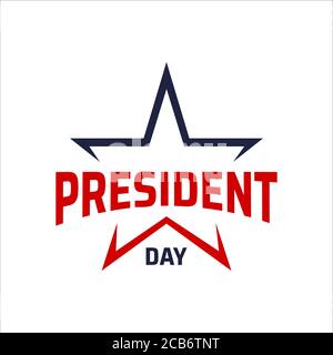 Happy Presidents Day testo disegnato a mano lettering per Presidenti giorno in USA disegno grafico di illustrazione vettoriale. Disegno calligrafico colorato per stampa gr Illustrazione Vettoriale