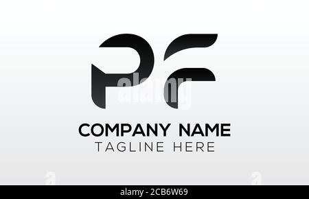 Logo PF Letter iniziale con Creative Modern Business Typography Vector Template. Vettore del logo PF Creative Letter. Illustrazione Vettoriale