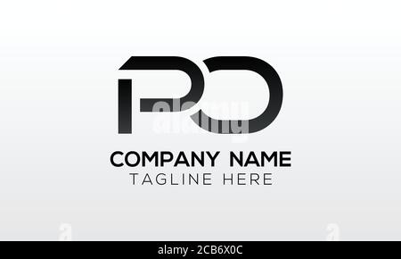 Logo iniziale della lettera PO con Creative Modern Business Typography Vector Template. Vettore del logo PO Creative Letter. Illustrazione Vettoriale