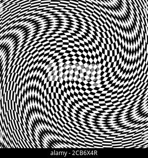Illusione ottica del movimento di torsione e rotazione Illustrazione Vettoriale