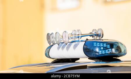 Blue Light bar con fanfare Foto Stock