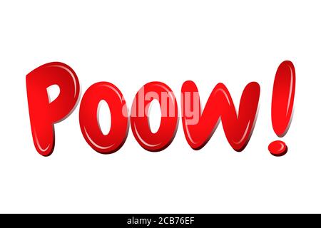 POW in cartoon colorate lettere banner per bambini Foto Stock