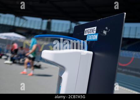 Brunswick, Germania. 8 agosto 2020. Caratteristica, Hygiene Stadium all'interno, in 08.08.2020 campionati tedeschi di atletica 2020, dal 08.08. - 09.08.2020 a Braunschweig/Germania. Â | utilizzo in tutto il mondo Credit: dpa/Alamy Live News Foto Stock