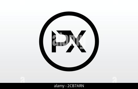 Logo PX Letter iniziale con Creative Modern Business Typography Vector Template. Vettoriale del logo Creative Letter PX Illustrazione Vettoriale