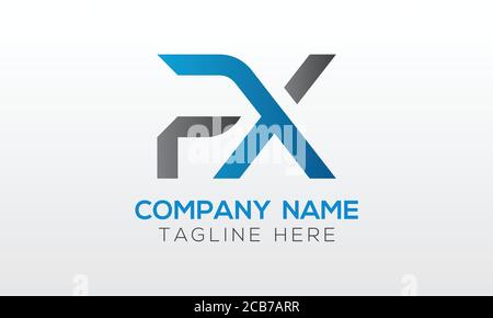 Logo PX Letter iniziale con Creative Modern Business Typography Vector Template. Vettoriale del logo Creative Letter PX Illustrazione Vettoriale