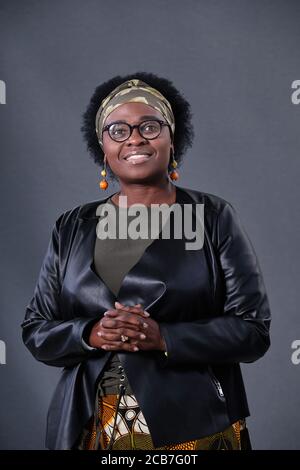 Jennifer Nansubuga, scrittore e romanziere ugandese, partecipa a un Fotocellula durante l'Edinburgh International Book Festival 2018 Foto Stock