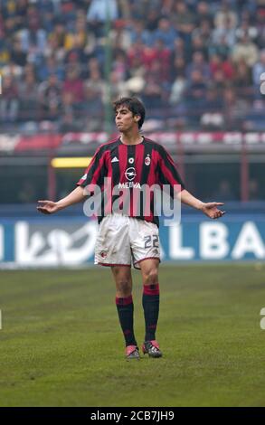 Milano Italia, 28 settembre 2003, 'G.MEAZZA SAN SIRO' Stadium, Serious Football Championship A 2003/2004, AC Milan - US Lecce : Kaka durante la partita Foto Stock