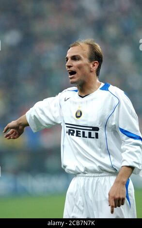 Milano Italia 06 aprile 2005, Stadio 'G.MEAZZA SAN SIRO', campionato di calcio Seria A 2004/2005, AC Milan - FC Inter : Esteban Cambiaso durante la partita Foto Stock