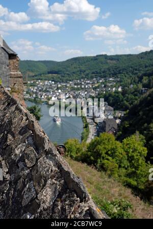 Vista sulla città di Cochem nella regione della Mosella Della Germania Foto Stock