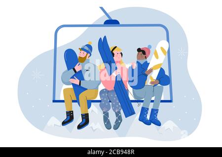 Un Gruppo Di Uomini Con Abbigliamento Invernale Immagine E Vettoriale Alamy