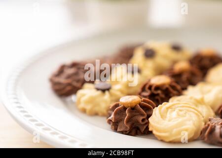 Biscotti al burro di dimensioni ridotte Foto Stock